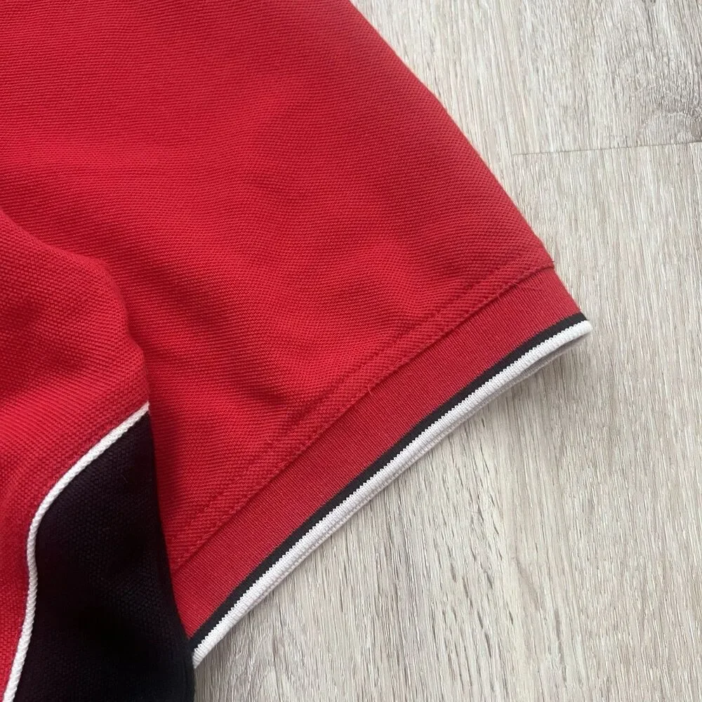 Vintage 90s Spike Sports Wisconsin Badgers Polo Shirt Mens L Red NCAA